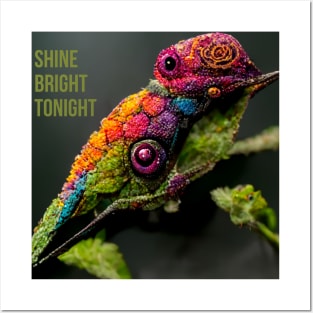 Colorful chameleon - amazing inspirational motivational artwork for nature lover Posters and Art